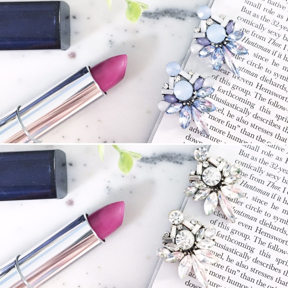 🆑  "Colette" Earrings || Clear Crystal Statement - Picture 9 of 11
